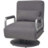 In okretna stolica sofa krevet od tkanine tamnosivi | shoptok.hr
