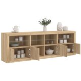vidaXL Komoda z LED lučkami sonoma hrast 202x37x67 cm | Shoptok.si