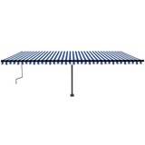  Prostostoječa ročno zložljiva tenda 600x350 cm modra/bela, (20743095) | Shoptok.si