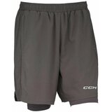 CCM Men's Shorts 2 IN 1 Training Short Charcoal L cene