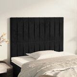  Uzglavlje Crno 80x5x118/128 cm Baršunasto | shoptok.hr