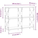  Konzolni stol boja hrasta 100x28x80,5 cm od konstruiranog drva | shoptok.hr