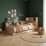 Mömax Postelja S Predalom Vivo, Barva Hrasta, 90x200 | Shoptok.si