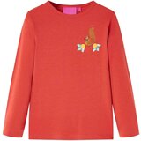  Dječja majica s dugim rukavima tamnocrvena 140 | shoptok.hr