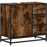 Maison Chic Kopalniška omarica za umivalnik - Umivalniška omarica dimljen hrast 65x33x60 cm inženirski les, (21758967) Cene