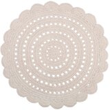 Nattiot bijeli ručno heklani pamučni tepih Alma, ø 120 cm | shoptok.hr