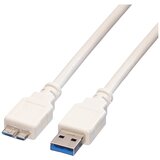 Value USB kabel USB 3.2 gen. 1 (USB 3.0) USB-A vtič\, USB-mikro-B 3.0 vtič 3.00 m bela zaščiten 11.99.8877, (20416448) | Shoptok.si