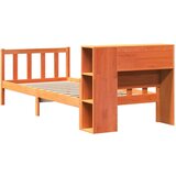 vidaXL Krevet s regalom za knjige bez madraca 75 x 190 cm masivno drvo | shoptok.hr