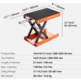 SucceBuy Kapaciteta 1100 lbs, široka površina proti zdrsu, Dvižna platforma za motocikle, (5000156752) | Shoptok.si