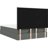 vidaXL Otomanski posteljni okvir z vzmetnico siv 140x190 cm blago | Shoptok.si