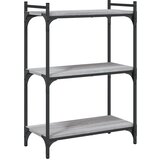  The Living Store Knjižna omara 3-nadstropna siva sonoma 60x30x86 cm inž. les - Knjižna Omara, (21503050) | Shoptok.si