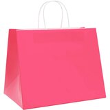  Papirnate vrećice 250 kom s ručkama ružičaste 32x22x24 cm | shoptok.hr