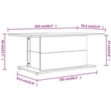 vidaXL Klubska mizica visok sijaj bela 102x55,5x40 cm iverna plošča | Shoptok.si