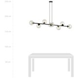  Visilica na sajli ROSSI 8xE14/10W/230V crna/prozirna | Eponuda.com