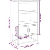  Visoka komoda antracit 68 5x38 5x123 5 cm čelična | shoptok.hr