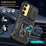 SUNSKY Hybrid Armor ovitek za Samsung A35 / A55, Črn | Shoptok.si