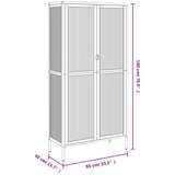 vidaXL Visoka komoda crna 85 x 40 x 180 cm od stakla i čelika | shoptok.hr