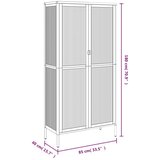 vidaXL Visoka omara črna 85x40x180 cm steklo in jeklo | Shoptok.si