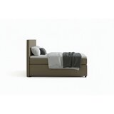 MID.YOU BOXSPRING POSTELJA 90 cm x 200 cm , tekstil, leseni material peščene barve | Shoptok.si