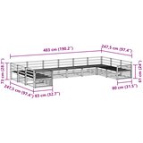  Setovi sofa 10 pcs Prirodna Čvrsto drvo akacije | shoptok.hr