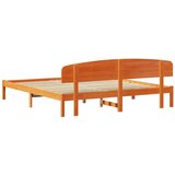  Krevetna konstrukcija s uzglavljem Vosak smeđa 180 x 200 cm | shoptok.hr