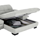 CARRYHOME KOTNA SEDEŽNA GARNITURA, tkanina platinaste barve | Shoptok.si