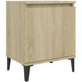  Noćni ormarići s metalnim nogama boja hrasta 40 x 30 x 50 cm | shoptok.hr