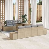  8-delni Vrtni Sofa Set s Blazinami Bež Poly Ratan, (22091033) | Shoptok.si
