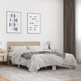 Maison Chic Posteljni okvir - Dvoposteljna postelja - Zakonska postelja sonoma hrast 140x200 cm inž. les in kovina-J15372, (21769158) | Shoptok.si