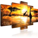  Slika - Giraffes at watering hole 100x50 | shoptok.hr