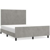  Posteljni okvir z vzglavjem svetlo siv 140x200 cm žamet, (20788257) | Shoptok.si
