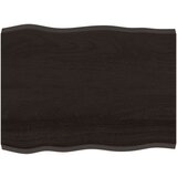 vidaXL Mizna plošča temno siva 80x60x4 cm obdelana trdna hrastovina | Shoptok.si