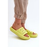 EVENTO Women's Foam Slides on Thick Sole Lime Beula | shoptok.hr
