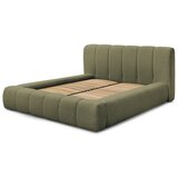 Bobochic Paris Zeleni tapecirani bračni krevet s prostorom za odlaganje s podnicom 160x200 cm Denali – | shoptok.hr