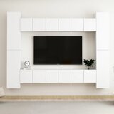 The Living Store Komplet TV omaric 10-delni bela iverna plošča - TV Omarica, (21624946) | Shoptok.si