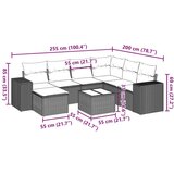 vidaXL 8-dijelni set vrtnih sofa s jastucima smeđi od poliratana | shoptok.hr