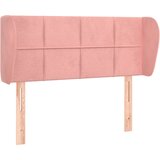 Maison Chic posteljno vzglavje - vzglavna omarica - nočna omarica z ušesi roza 103x23x78/88 cm žamet, (21712350) Cene
