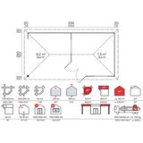 Male kuće Drvena vrtna kuća CATANIA 576 × 300 cm sa šindrom | shoptok.hr