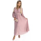 numoco basic Numoco pleated dress with belt and neckline | Shoptok.si