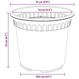  Okrugla saksija za cveće 6 pcs Crvena cigla Ø 15 x 12 cm - Crvena cigla Ø 15 x 12 cm 6 | shoptok.hr