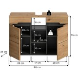 MID.YOU Omarica Za Pod Umivalnik Canu, Barva Hrasta | Shoptok.si
