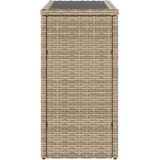  Vrtni stol sa staklenom pločom bež 58x27 5x55 cm od poliratana | shoptok.hr