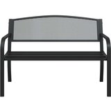 vidaXL Vrtna klupa 119 cm crna čelična | shoptok.hr