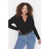 Trendyol Curve Black Shirt Collar Knitted Body cijene
