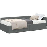  Kotni okvir postelje z matrico Drugo 2 pcs Siva blago, (5000121356) | Shoptok.si