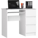 AKORD A-6 Računalniška Miza, Desna Izvedba, Bela, (5000332902) | Shoptok.si