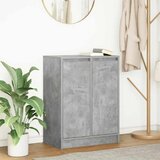 vidaXL Komoda betonsko siva 57x34x76 cm inženirski les | Shoptok.si