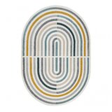 RugsX Preproga FUSION 5711 bela / temno zelena Shape - Geometrična, moderna, abstraktna, nepravilno 160x220 cm, (5000177051) | Shoptok.si