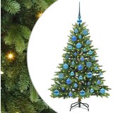 vidaXL Umestno božično drevo med 150 LED Zelena 120 cm PE in PVC | Shoptok.si