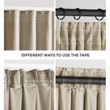 Restilo Rjava/bež žametna zavesa za delno zatemnitev 140x270 cm Pleat – | Shoptok.si